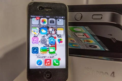 Apple iphone 4 close-up Stock Photos