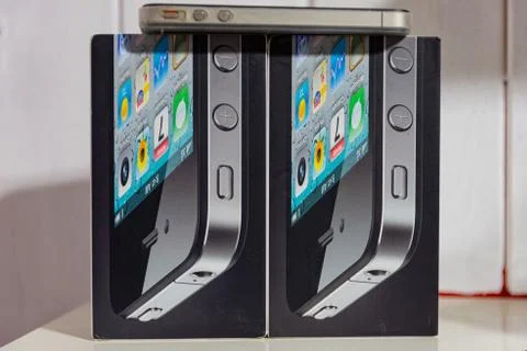 Apple iphone 4 close-up Stock Photos