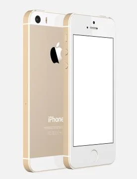 Apple iphone 5s displaying a blank white screen. Stock Illustration