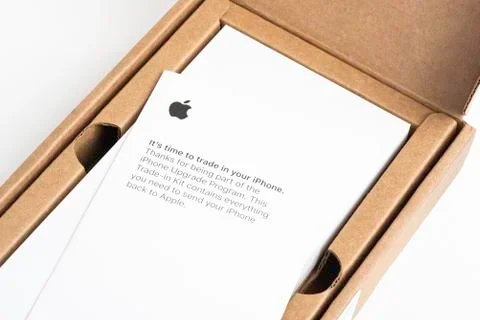 Apple iPhone Trade-In Box Stock Photos