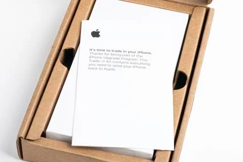 Apple iPhone Trade-In Box Stock Photos