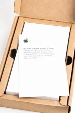 Apple iPhone Trade-In Box Stock Photos
