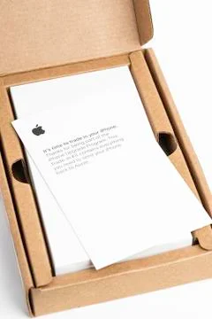 Apple iPhone Trade-In Box Stock Photos