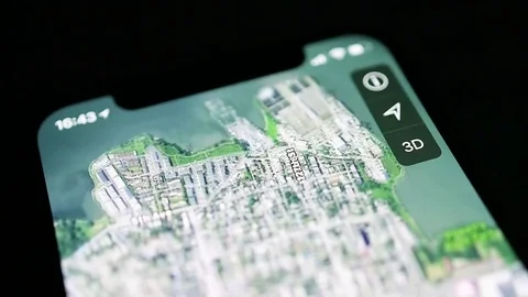 Apple iPhone X searching for best app maps USA New York Stock Footage 82905845