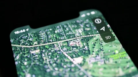 Apple iPhone X searching for best app maps USA New York Stock Footage 82905876