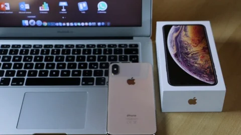 Apple iPhone Xs Max Gold Design Shot Stock Footage 102378882