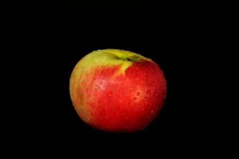 Apple isolated on black background Stock Photos