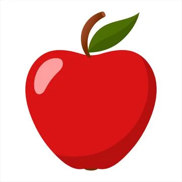 Apple, isolated flat vector illustration Stock Illustration