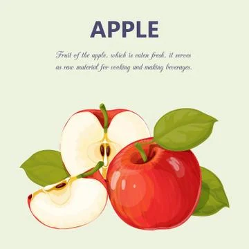 Apple. Isolated objects Illustrazione stock