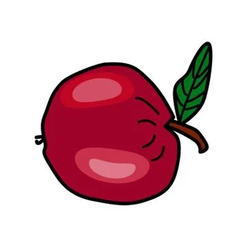 Apple isolated on white background. Stock Illustration