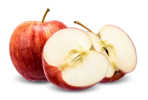 Apple isolated on white with clipping path Stock Photos