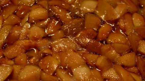 Apple jam is being prepared Stock Footage 276589692