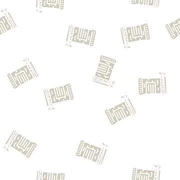 Apple jam glyph vector seamless pattern Stock Illustration