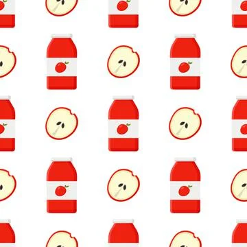Apple jam pattern on a white background Stock Illustration
