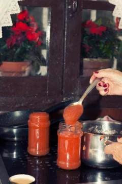 Apple jam. Foto stock