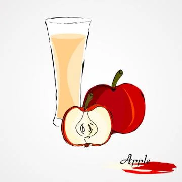 Apple juice Stock Illustration