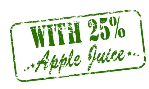 With apple juice Stock Illustration