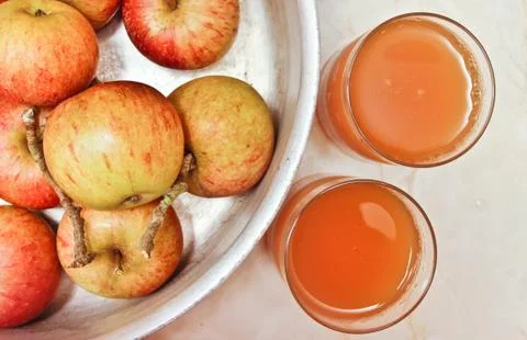 Apple juice Stock Photos