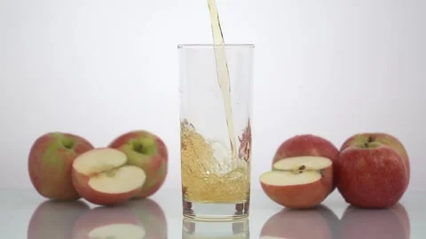 Apple Juice Pour Video stock 156905299