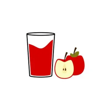 Apple juice vector design template illustration 스톡 일러스트