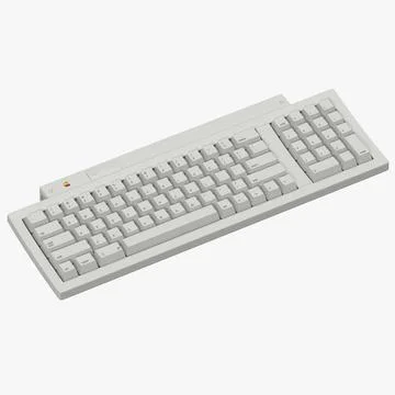 Apple Keyboard II 3D Model