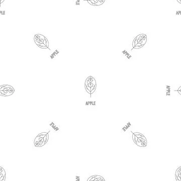 Apple leaf pattern seamless Illustrazione stock