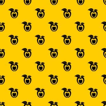 Apple with leaves pattern vector イラスト素材