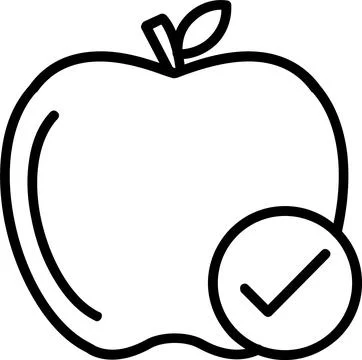 Apple Line Icon Design Stock Illustration