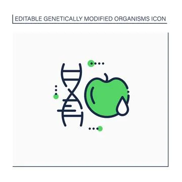 Apple line icon Stock Illustration