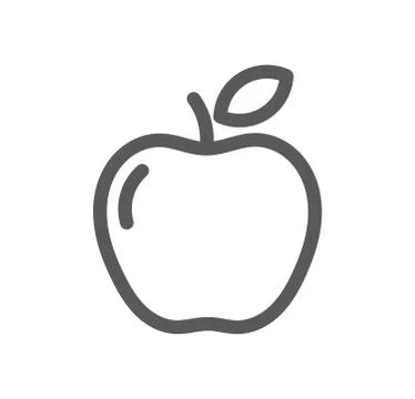 Apple line icon vector. Stock Illustration