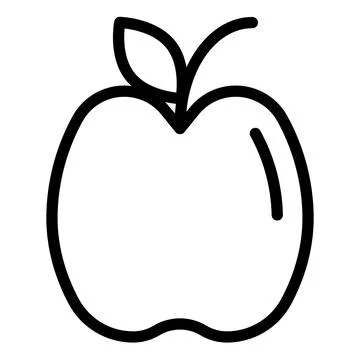 Apple line icon vector illustration isolated on white background Stock Illustration