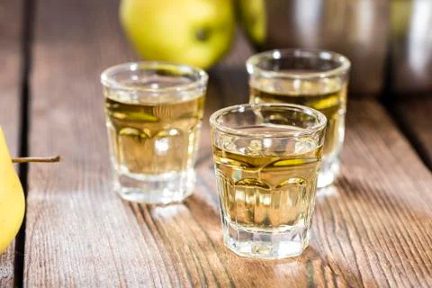 Apple liqueur Stock Photos