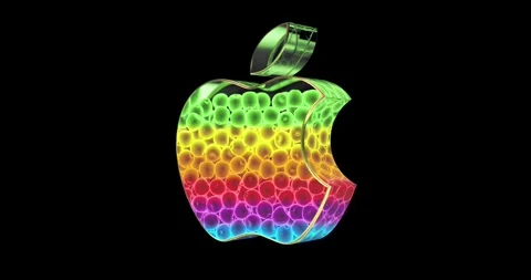 Apple Logo 3D With Alpha Channel Vídeos de archivo 313279873