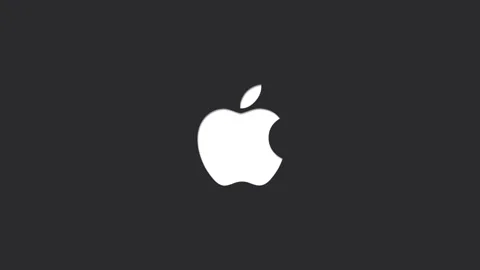 Apple Logo Cut Out. Grey Stock Footage 157699329
