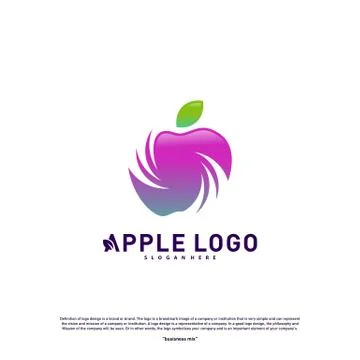 Apple logo design concept vector. Fruit Apple Creative Logo vector template.  Stock Illustration
