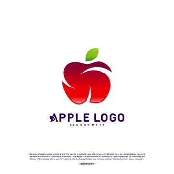 Apple logo design concept vector. Fruit Apple Creative Logo vector template.  Stock Illustration