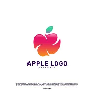 Apple logo design concept vector. Fruit Apple Creative Logo vector template.  Stock Illustration