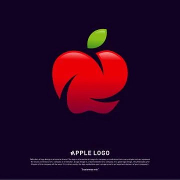 Apple logo design concept vector. Fruit Apple Creative Logo vector template.  Stock Illustration