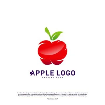 Apple logo design concept vector. Fruit Apple Creative Logo vector template.  Stock Illustration