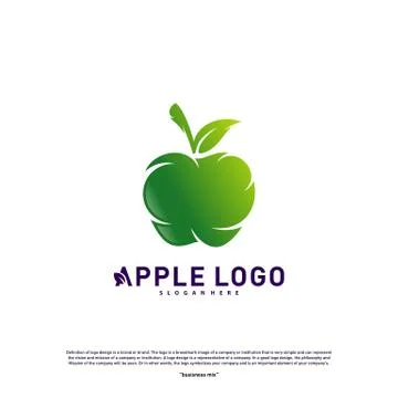 Apple logo design concept vector. Fruit Apple Creative Logo vector template.  Stock Illustration