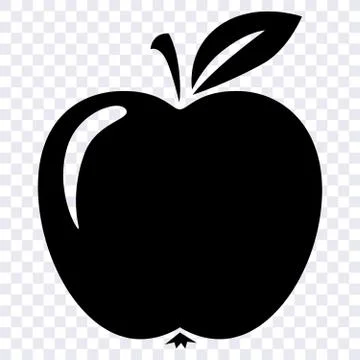 Apple logo icon. Illustrazione stock