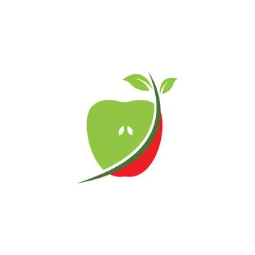 Apple logo icon vector illustration design Stock Illustration