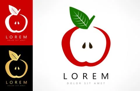 Apple logo Stock Illustration