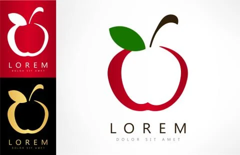 Apple logo Stock Illustration