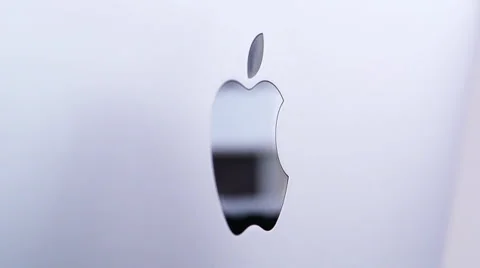 Apple logo on iMac computer Stock Footage 37986988