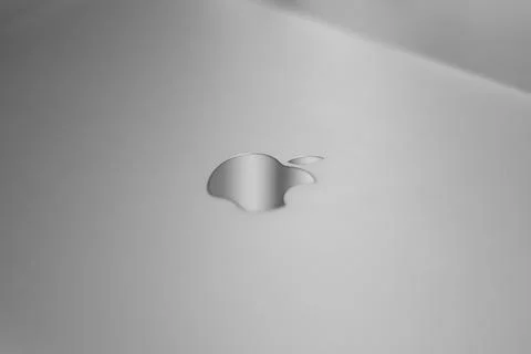 Apple logo on MacBook Stock Photos