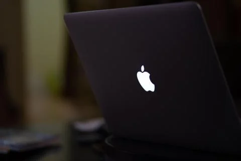 Apple logo macbook pro 写真素材