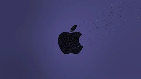 Apple Logo Wind Dissolve Stock Footage 157698575