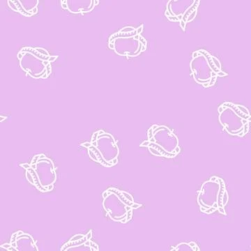 Apple lose weight line vector seamless pattern イラスト素材