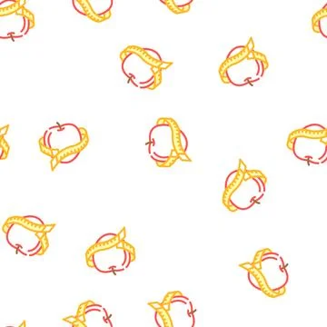 Apple lose weight vector seamless pattern 库存插图